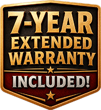 7-year extended warranty included